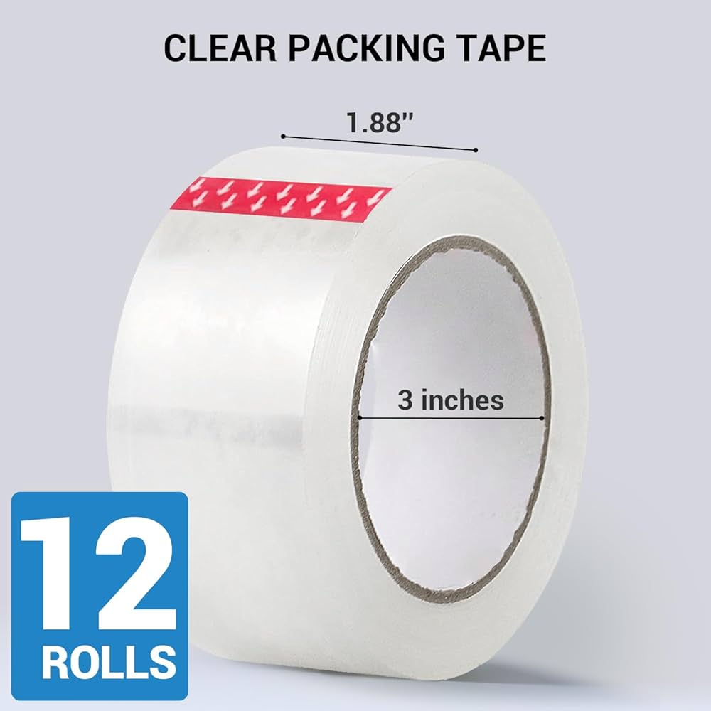 Amazon.com: mukawa Clear Packing Tapes, 12 Rolls Tapes